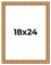 18x24 Modern Bamboo Picture Frame with UV-Resistant Acrylic & Acid Free Backing, Available in 5 Finishes - Gold, Silver, Brown, Black, and Natural